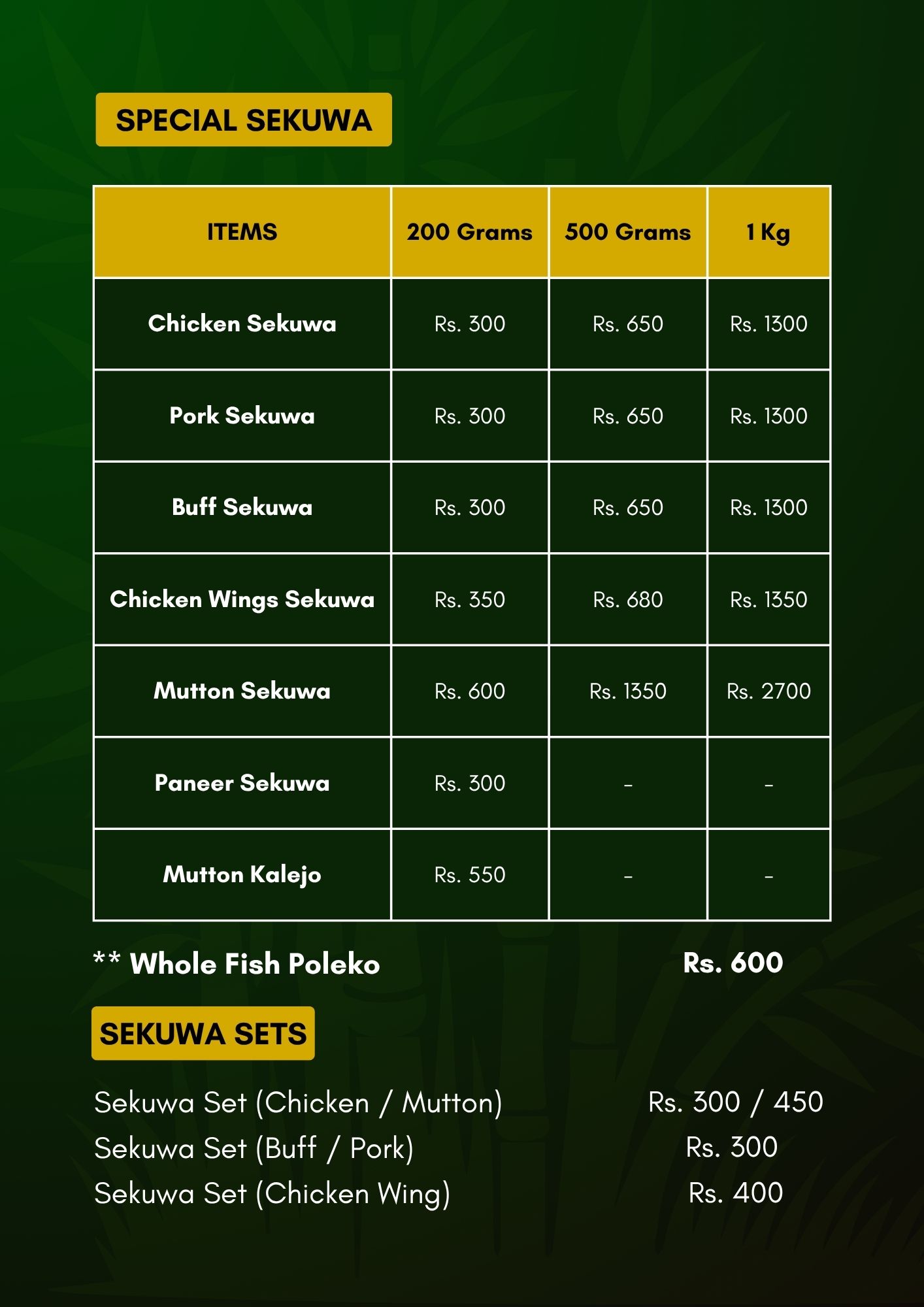 Menu Page 10